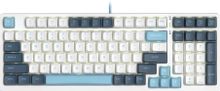 Клавиатура A4TECH Fstyler FS300, проводная, механическая, белый/синий