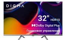 Телевизор Digma DM-LED32SBB39 HD, СМАРТ ТВ, Android, темно-серебристый