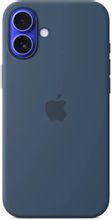 Чехол (клип-кейс) Apple Silicone Case, Denim, для Apple iPhone 16 Plus, синий