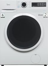 Стиральная машина узкая Midea MF01610US40/W, 6кг, с паром